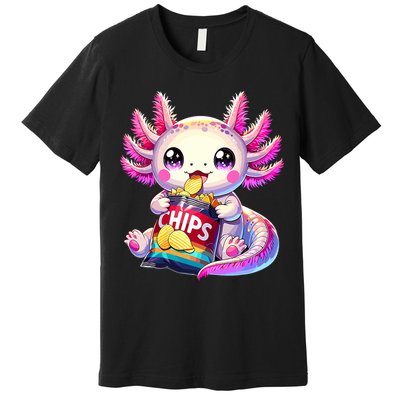Axolotl Snaxolotl Anime Cute Kawaii Axolotl Premium T-Shirt