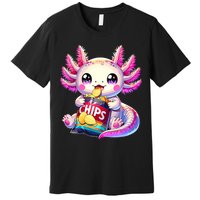 Axolotl Snaxolotl Anime Cute Kawaii Axolotl Premium T-Shirt