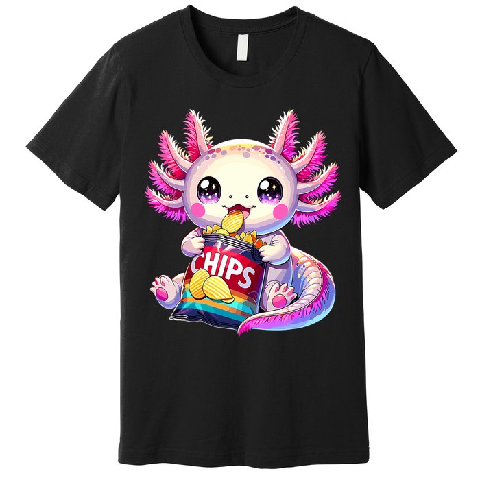 Axolotl Snaxolotl Anime Cute Kawaii Axolotl Premium T-Shirt