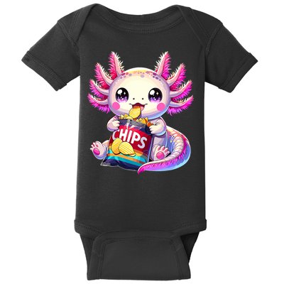 Axolotl Snaxolotl Anime Cute Kawaii Axolotl Baby Bodysuit