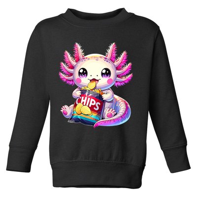 Axolotl Snaxolotl Anime Cute Kawaii Axolotl Toddler Sweatshirt