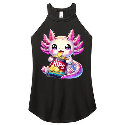 Axolotl Snaxolotl Anime Cute Kawaii Axolotl Women's Perfect Tri Rocker Tank