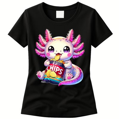 Axolotl Snaxolotl Anime Cute Kawaii Axolotl Womens T-Shirt