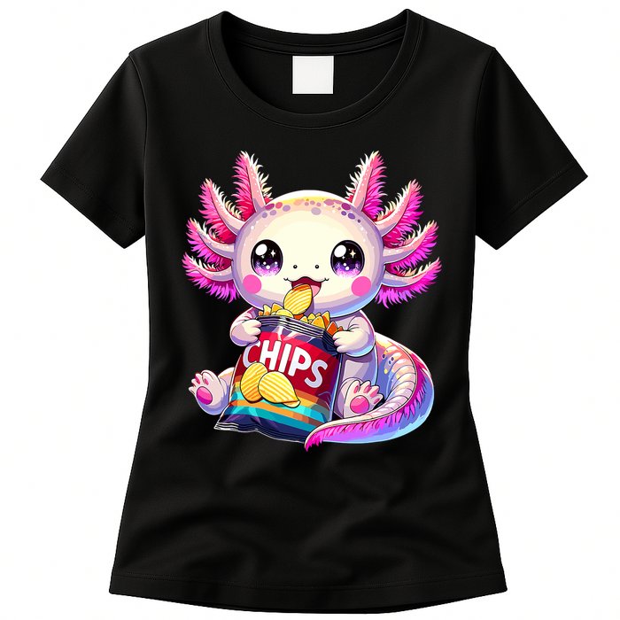 Axolotl Snaxolotl Anime Cute Kawaii Axolotl Womens T-Shirt