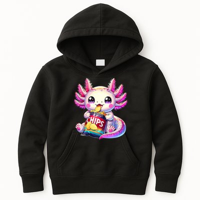 Axolotl Snaxolotl Anime Cute Kawaii Axolotl Kids Hoodie