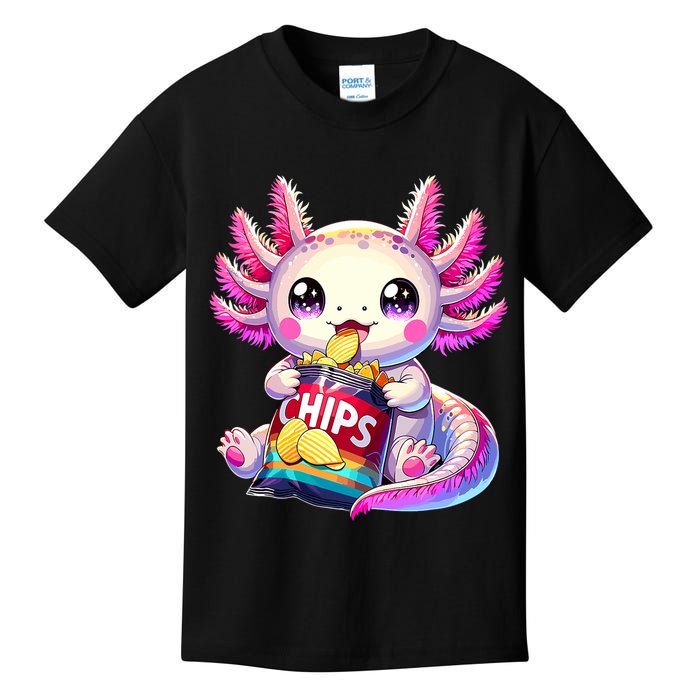 Axolotl Snaxolotl Anime Cute Kawaii Axolotl Kids T-Shirt