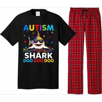 Autism Shark Awareness Rainbow Puzzle Do Sharks Mommy Great Gift Pajama Set