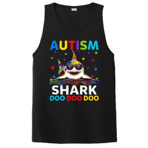 Autism Shark Awareness Rainbow Puzzle Do Sharks Mommy Great Gift PosiCharge Competitor Tank