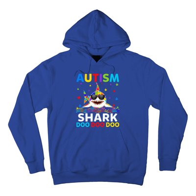 Autism Shark Awareness Rainbow Puzzle Do Sharks Mommy Great Gift Hoodie