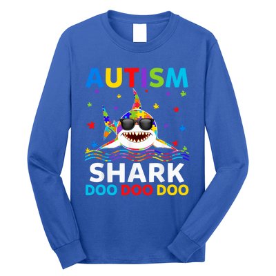 Autism Shark Awareness Rainbow Puzzle Do Sharks Mommy Great Gift Long Sleeve Shirt