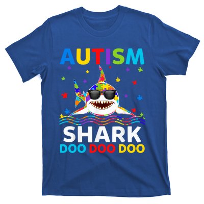 Autism Shark Awareness Rainbow Puzzle Do Sharks Mommy Great Gift T-Shirt