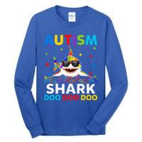 Autism Shark Awareness Rainbow Puzzle Do Sharks Mommy Great Gift Tall Long Sleeve T-Shirt