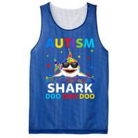 Autism Shark Awareness Rainbow Puzzle Do Sharks Mommy Great Gift Mesh Reversible Basketball Jersey Tank