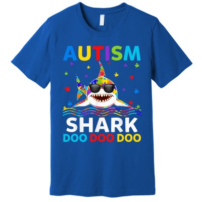 Autism Shark Awareness Rainbow Puzzle Do Sharks Mommy Great Gift Premium T-Shirt