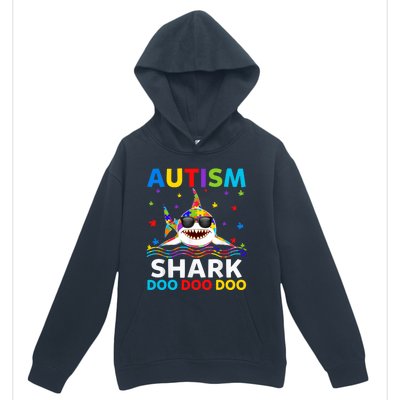 Autism Shark Awareness Rainbow Puzzle Do Sharks Mommy Great Gift Urban Pullover Hoodie