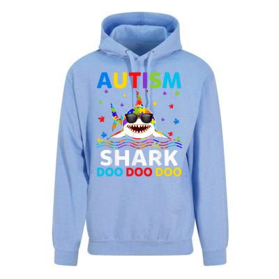 Autism Shark Awareness Rainbow Puzzle Do Sharks Mommy Great Gift Unisex Surf Hoodie