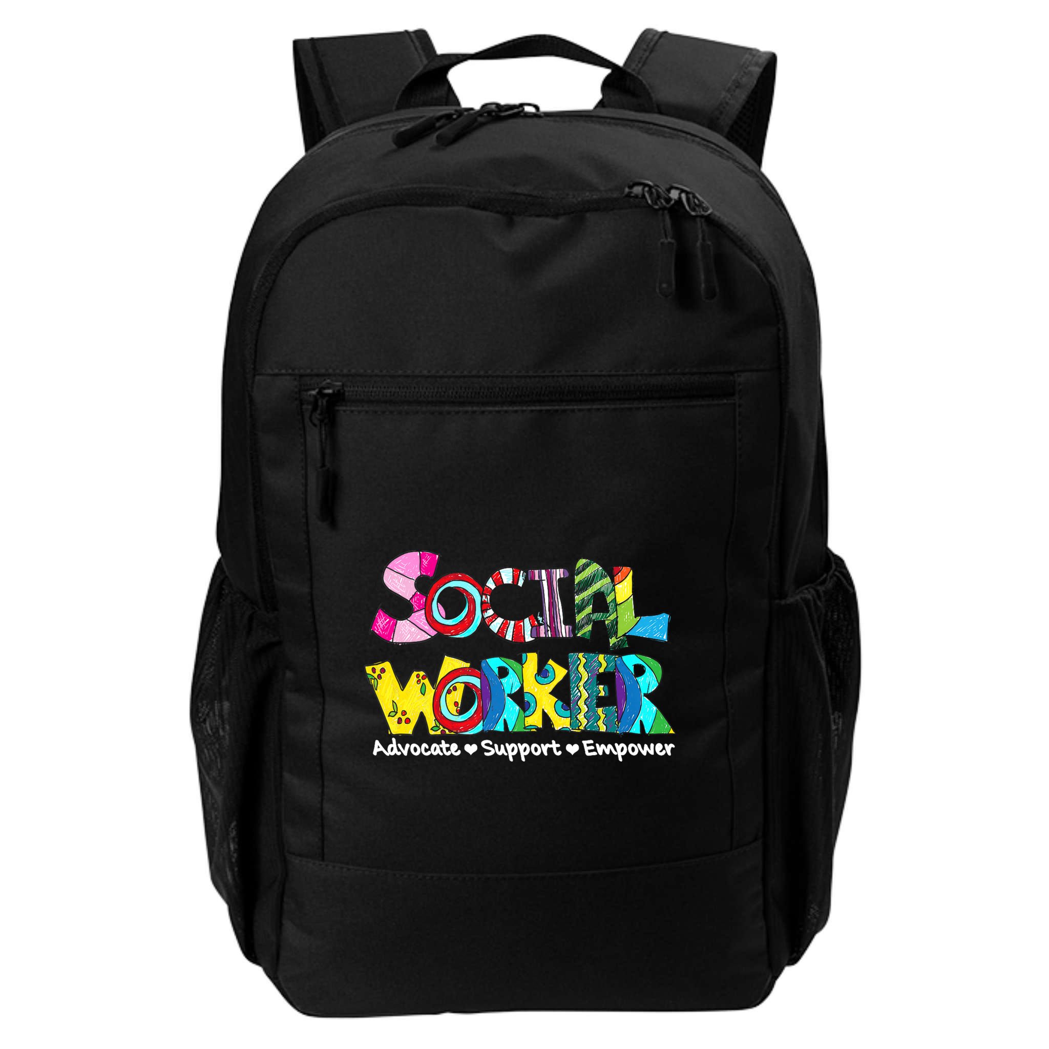 Advocate Support And Empower Social Worker Social Work Month Backpack