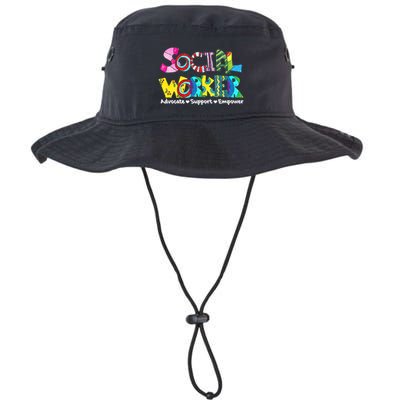 Advocate Support And Empower Social Worker Social Work Month Bucket Hat