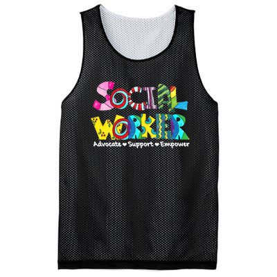 Advocate Support And Empower Social Worker Social Work Month Mesh Reversible Basketball Jersey Tank