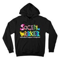 Advocate Support And Empower Social Worker Social Work Month Tall Hoodie