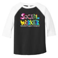 Advocate Support And Empower Social Worker Social Work Month Toddler Fine Jersey T-Shirt