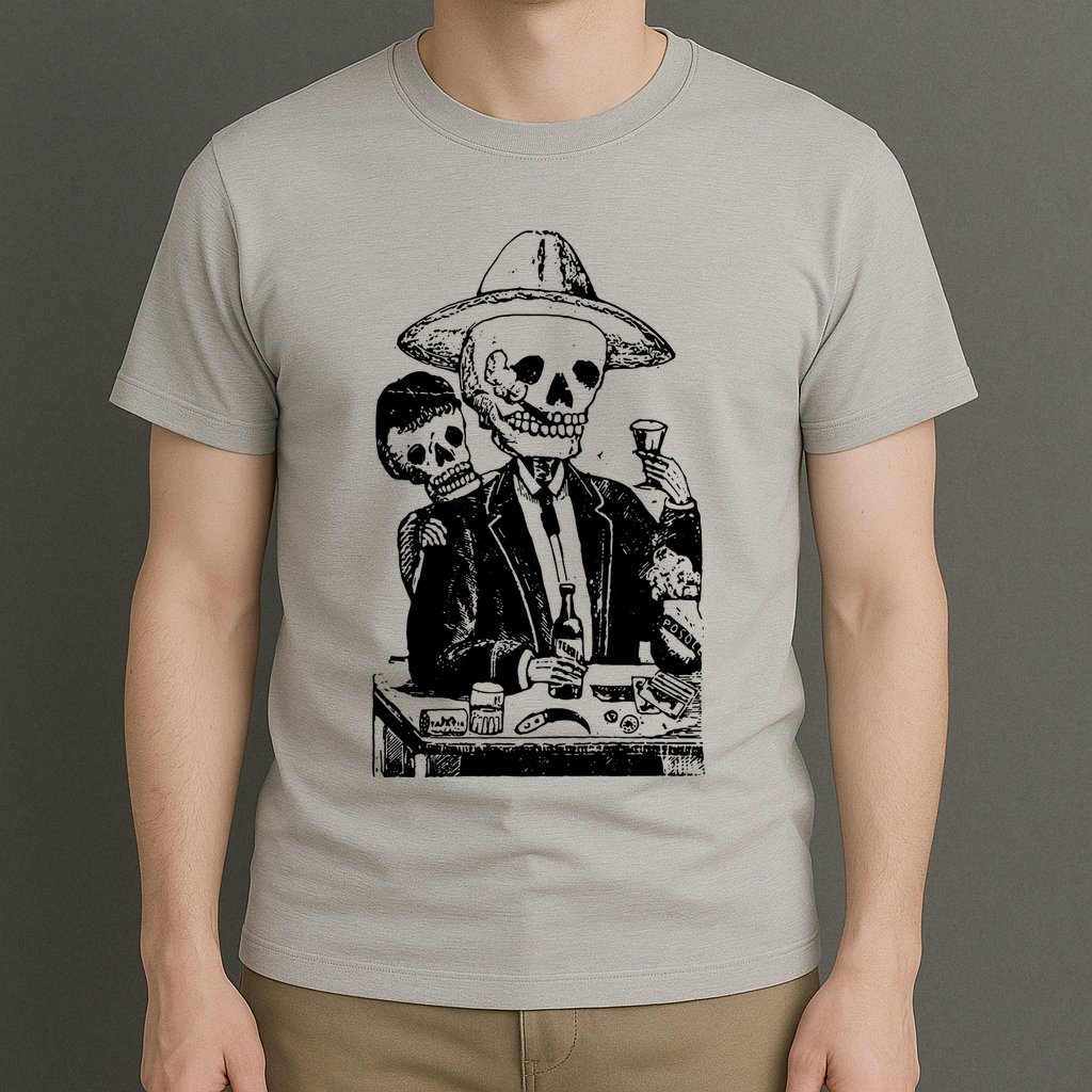 Alcoholic Skull T-Shirt