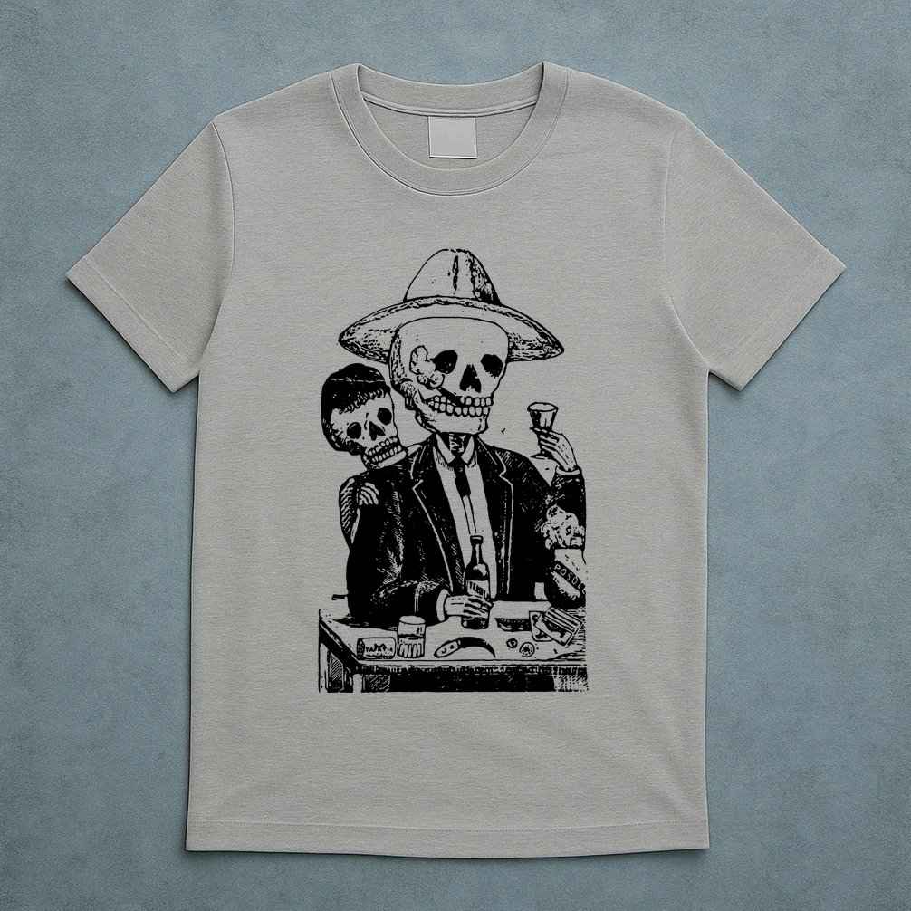 Alcoholic Skull T-Shirt