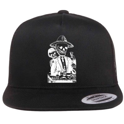 Alcoholic Skull Flatbill Hat