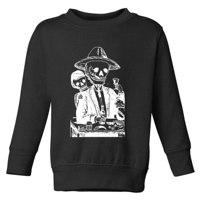 Alcoholic Skull Toddler Sweatshirt