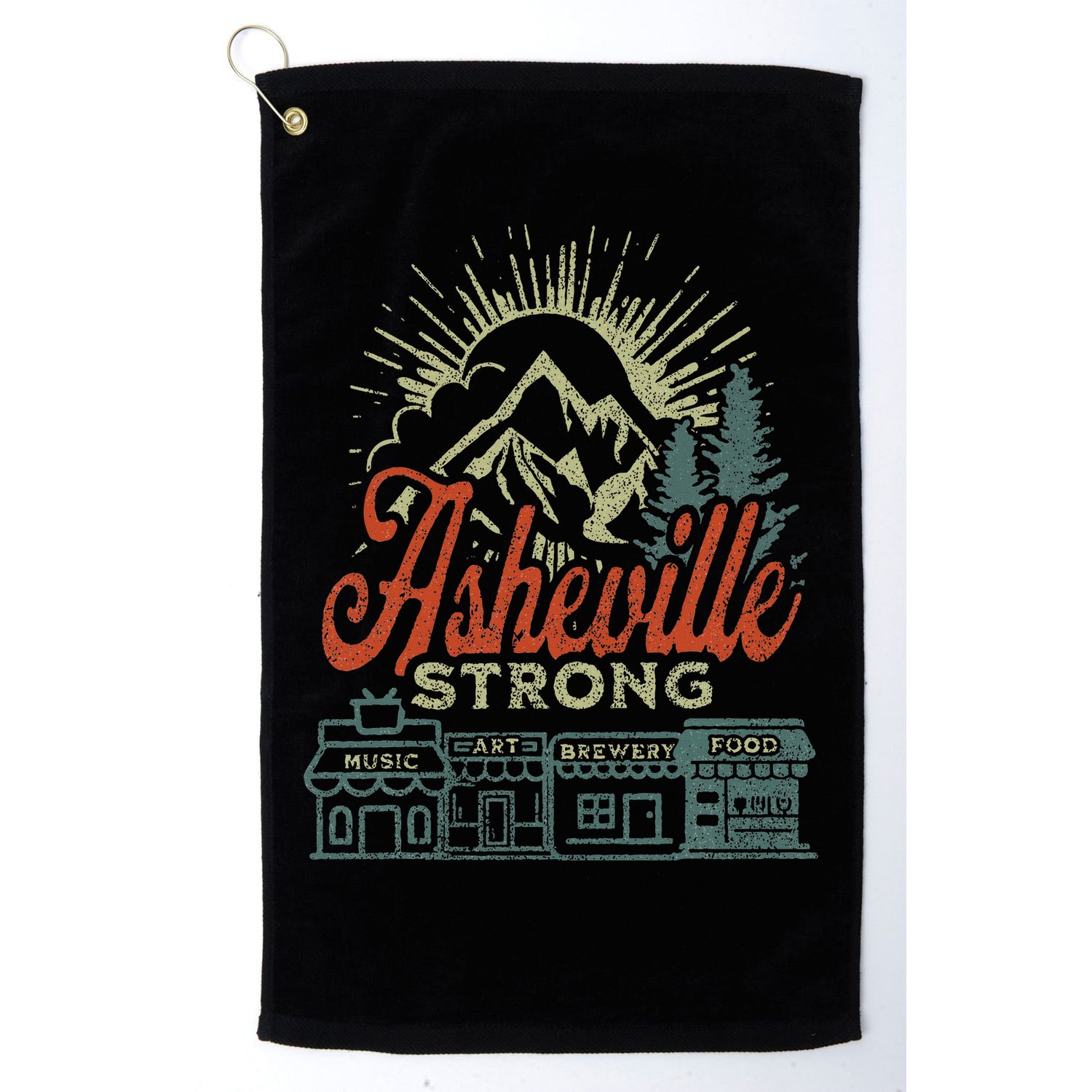 Asheville Strong Asheville North Carolina Golf Towel
