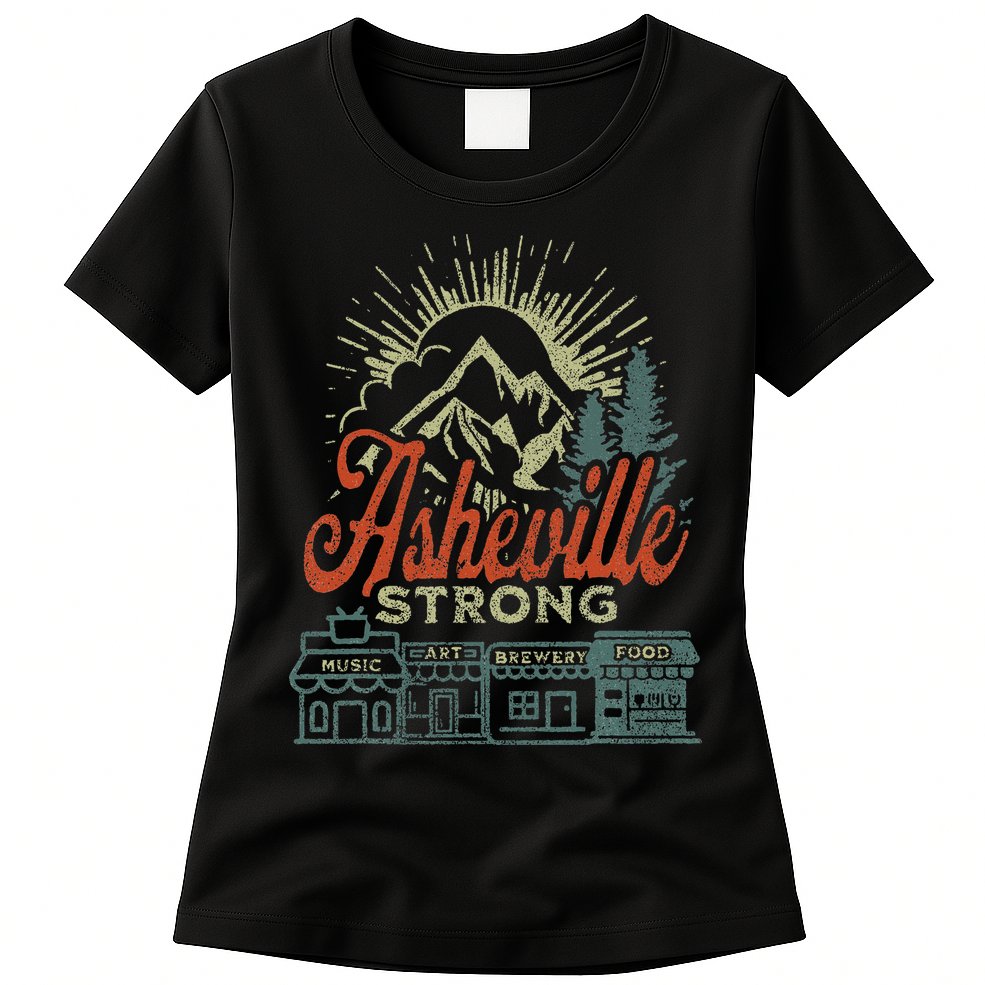 Asheville Strong Asheville North Carolina Womens T-Shirt