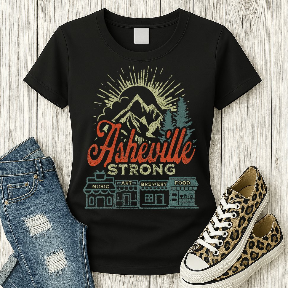 Asheville Strong Asheville North Carolina Womens T-Shirt