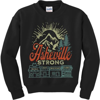 Asheville Strong Asheville North Carolina Kids Sweatshirt
