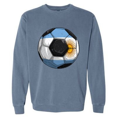 Argentina Soccer Argentina Flag Argentinian Boys Gift Garment-Dyed Sweatshirt