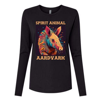 Aardvark Spirit Animal Womens Cotton Relaxed Long Sleeve T-Shirt