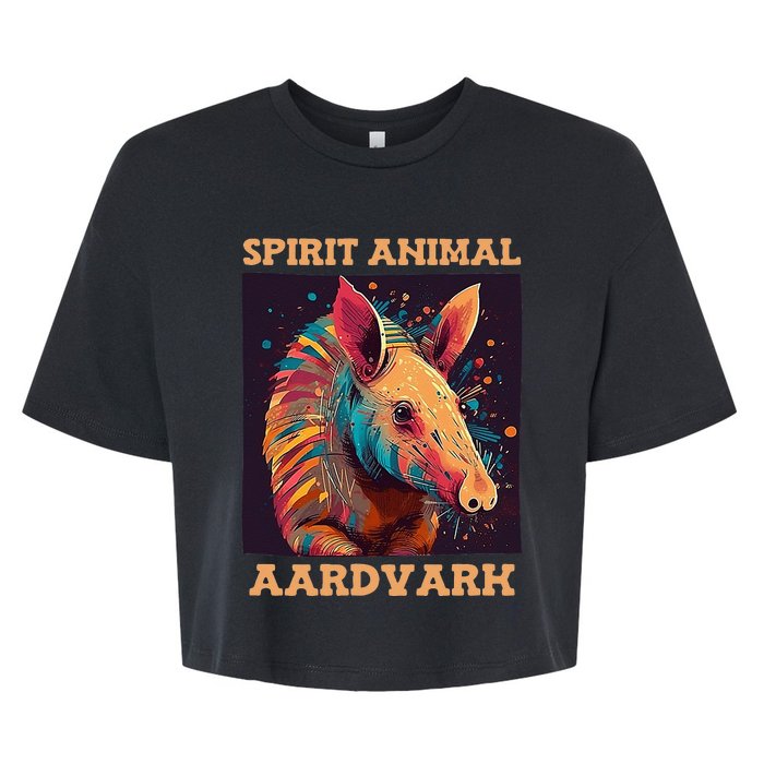 Aardvark Spirit Animal Bella+Canvas Jersey Crop Tee