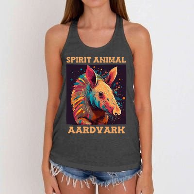 Aardvark Spirit Animal Women's Knotted Racerback Tank