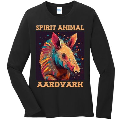 Aardvark Spirit Animal Ladies Long Sleeve Shirt