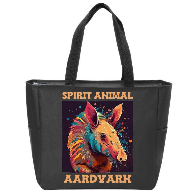 Aardvark Spirit Animal Zip Tote Bag