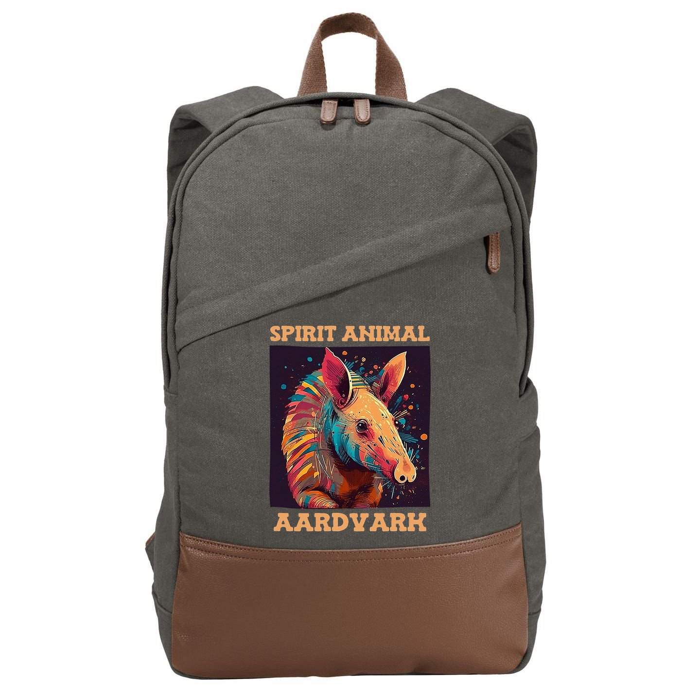 Aardvark Spirit Animal Cotton Canvas Backpack