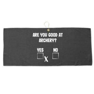 Archer Sarcasm Are You Good At Archery? Funny Bow Hunting Large Microfiber Waffle Golf Towel