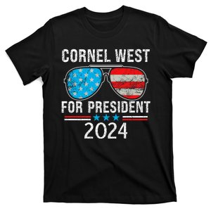 Aviator Sunglasses American Flag Cornel West 2024 T-Shirt