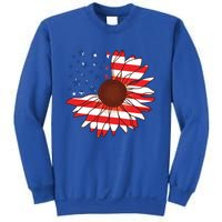 American Sunflower America Flag Stars And Stripes Flower Cool Gift Sweatshirt