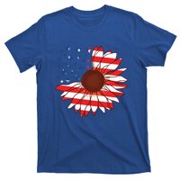 American Sunflower America Flag Stars And Stripes Flower Cool Gift T-Shirt