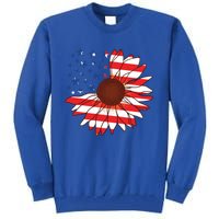 American Sunflower America Flag Stars And Stripes Flower Cool Gift Tall Sweatshirt