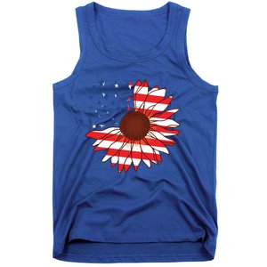 American Sunflower America Flag Stars And Stripes Flower Cool Gift Tank Top