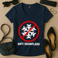 Anti Snowflake Women's V-Neck T-Shirt