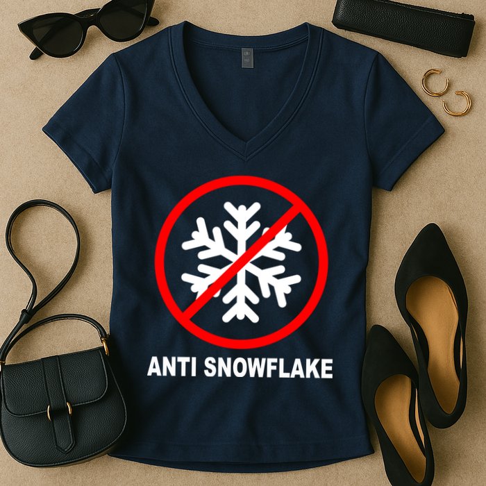Anti Snowflake Women's V-Neck T-Shirt