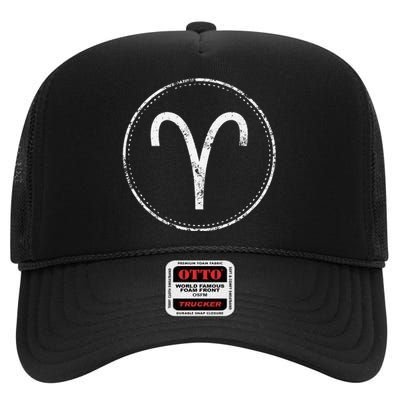 Aries Sign – Astrology Zodiac High Crown Mesh Back Trucker Hat