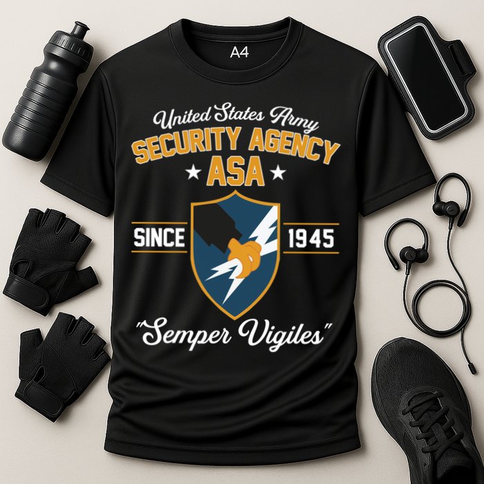 Army Security Agency Gift Cooling Performance Crew T-Shirt